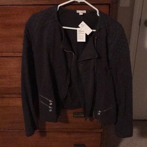 Gray Jersey ripper jacket